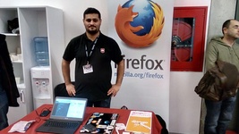 Me as Mozilla Rep at stand (@adiloztaser)